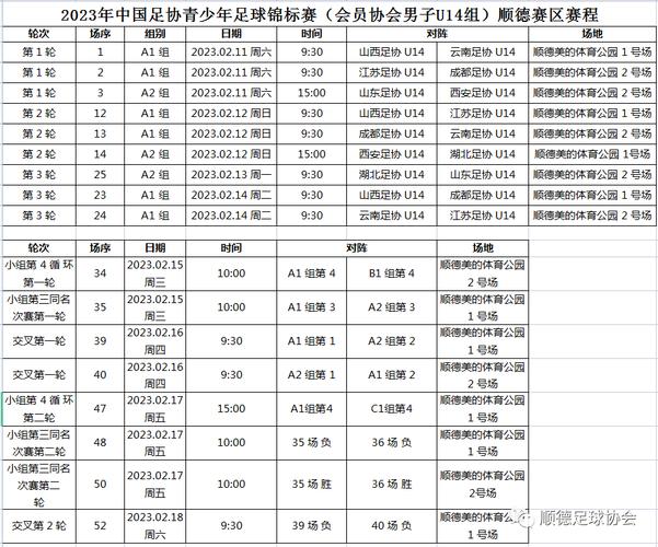 中国足球赛程2023赛程表